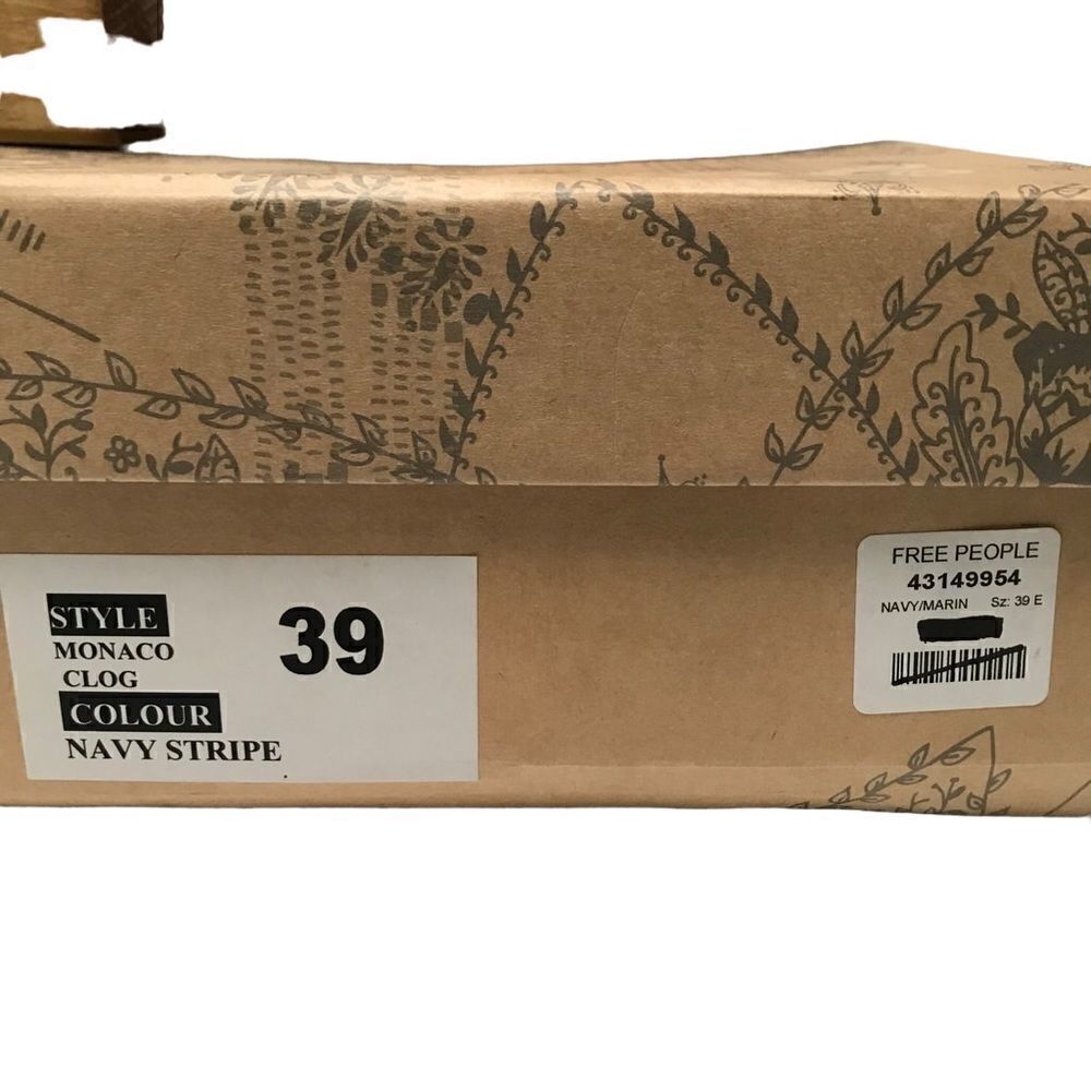 Free People Monaco Boho navy striped wrap clog 39/9 - Picture 11 of 11